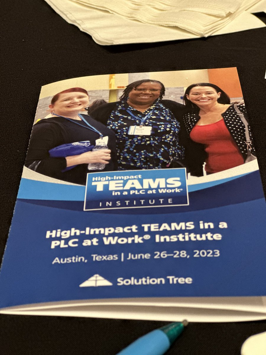 The leadership team is at High-Impact TEAMS in a PLC at Work Institute! We are ready to collaborate and grow as a team! #PLC #SolutionTree #MESFamily