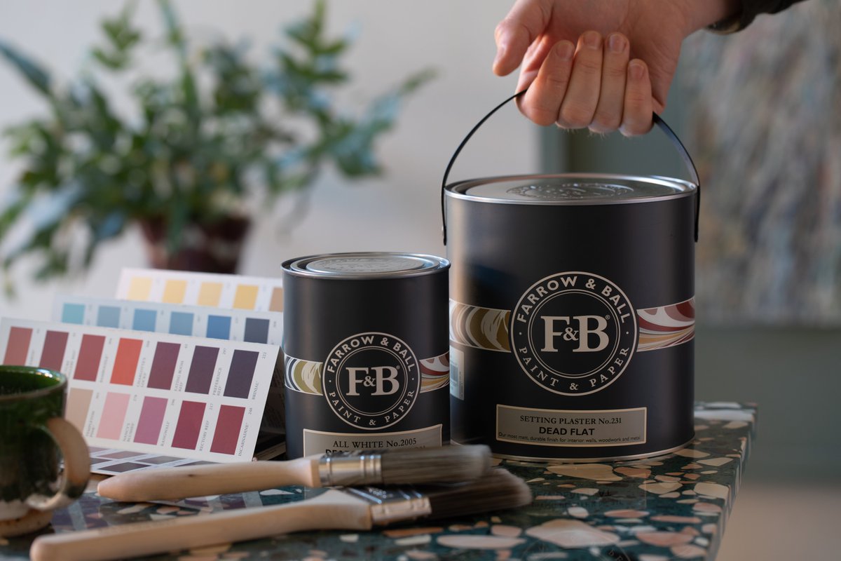 We have stocks of #farrowandball #deadflat paint ready to tint in store now into any Farrow and Ball colour. Multi-surface paint. See us in store for more product and colour advice. #ashbydelazouch #leicestershire #midlands #derbyshire #designerpaint