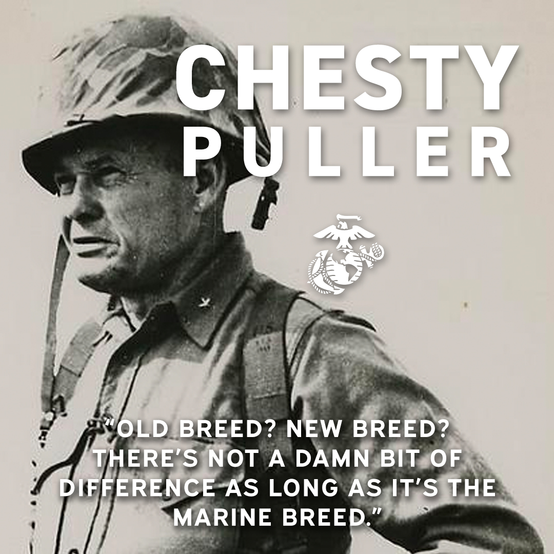 #OTD we honor the Corps’ most decorated Marine's 125th birthday, Lt. Gen. Lewis B. “Chesty” Puller, the only Marine ever awarded 5 Navy Crosses, the nation's second-highest military honor. During his 37-year career, Chesty served 27 of those years in foreign lands or at sea.