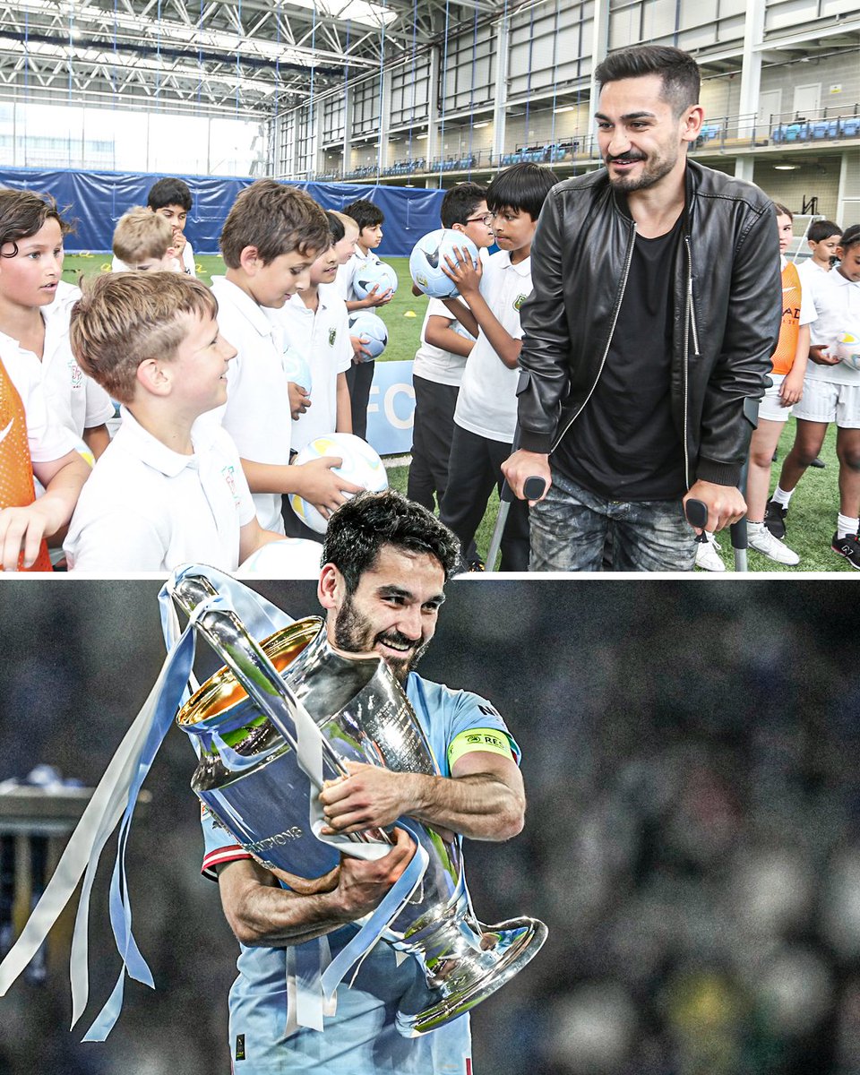 Ilkay Gundogan arrived to Manchester City on crutches and left as a treble-winning captain. An incredible journey 👏