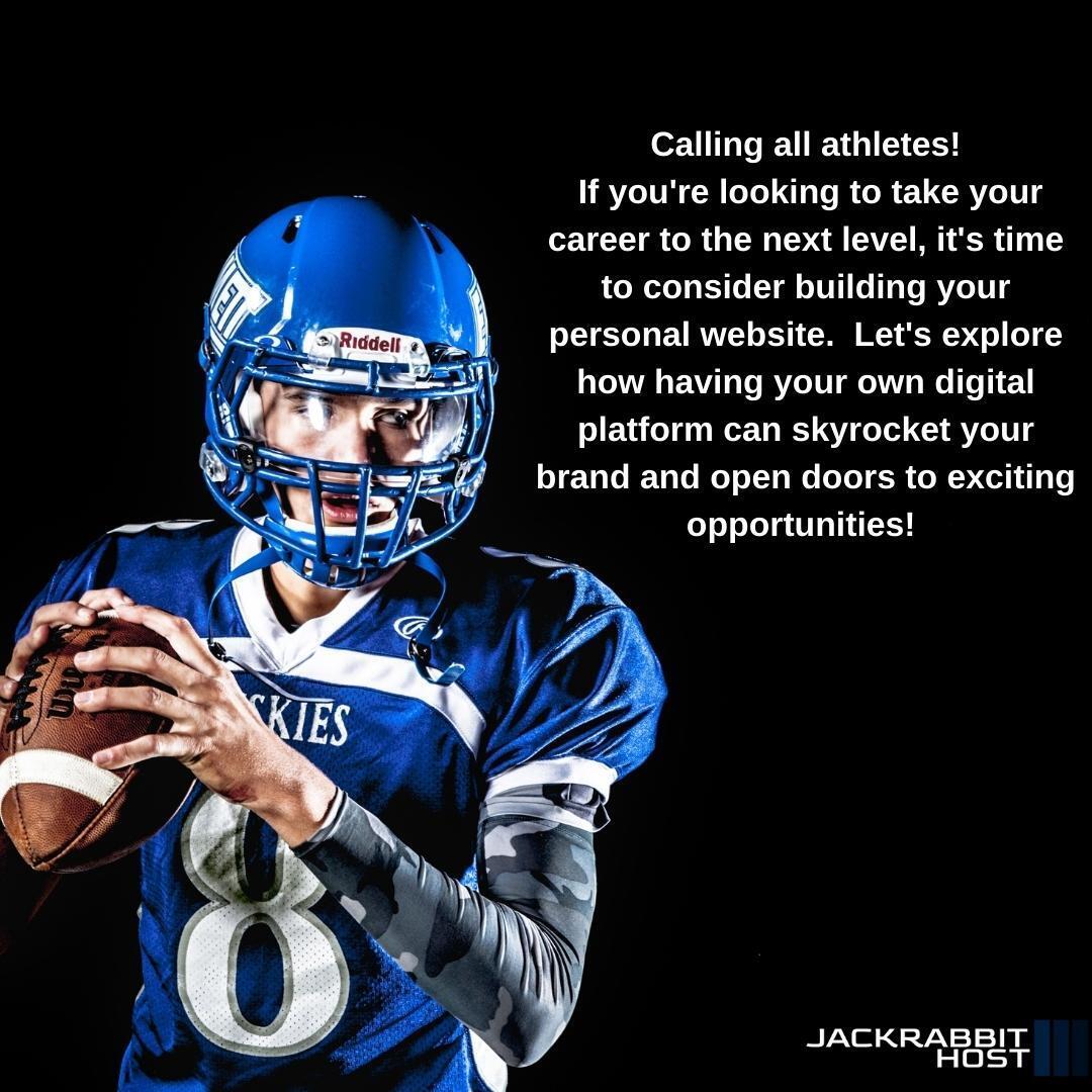 jackrabbithost's tweet photo. Boost Your Athletic Brand with a Personal Website! 🔥📷

#JackRabbit #Athlete #BrandAmbassador #AthletePromotion #SelfImprovement https://t.co/canXD7aT7N