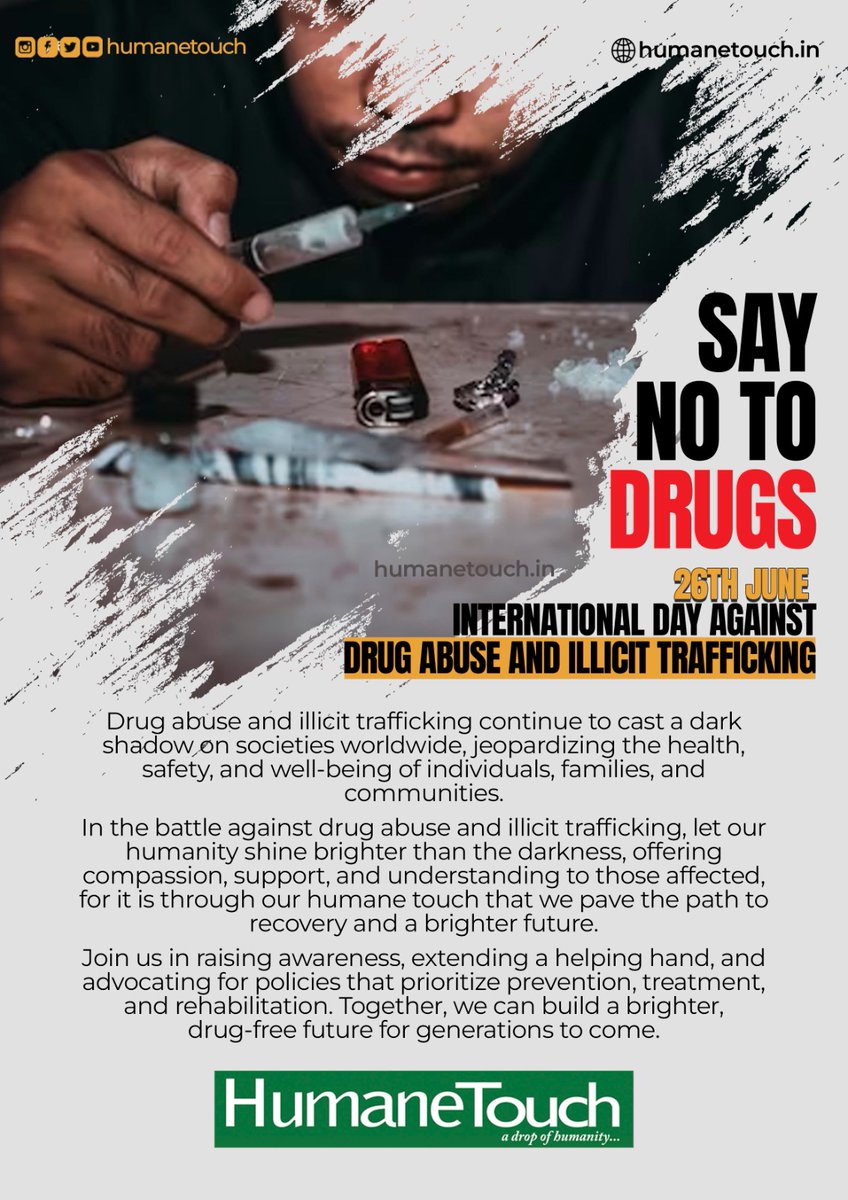 #InternationalDayAgainstDrugAbuse 
#SayNoToDrugs 
#DrugAbuseDay 
#drugfreeAndaman 
#HumaneTouch