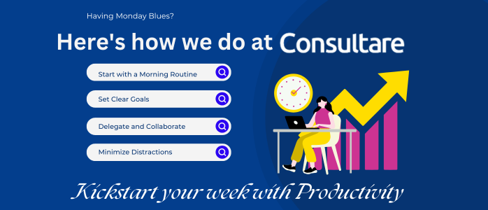 ConsultareSAP's tweet photo. Beat the #MondayBlues! Set intentions, dress with confidence, create a power playlist, and embrace challenges. Let's make this week shine! 💫 #MondayMotivation https://t.co/mPiHPbMp27