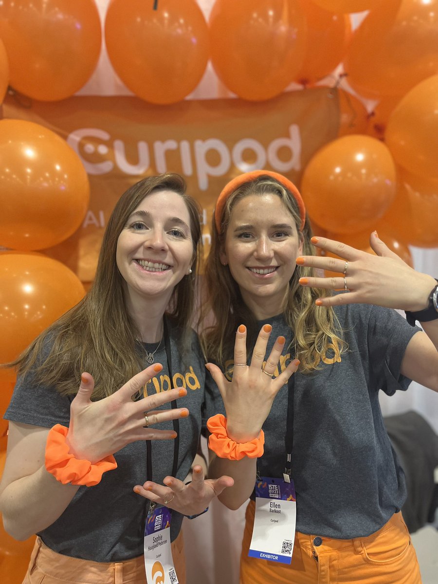 The day is finally here, morning #ISTELive 🎉  Come get your nails done 🧡maniCurified🧡, while you experience some AI magic, all at stand 2157 💅