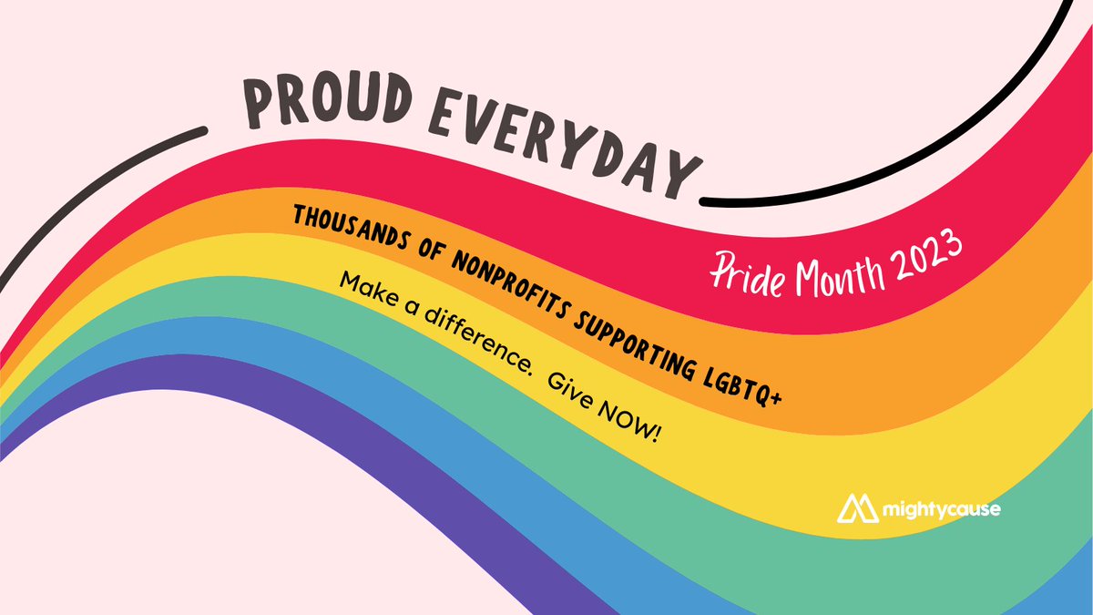Happy Pride Month! Mightycause is the proud technology provider for Give Out Day, hosted by @horizonsfdn, enabling hundreds of LGBTQ nonprofits across the county to raise millions of dollars. Check out @GiveOUTday to donate now!! giveoutday.org/giving-events/…
