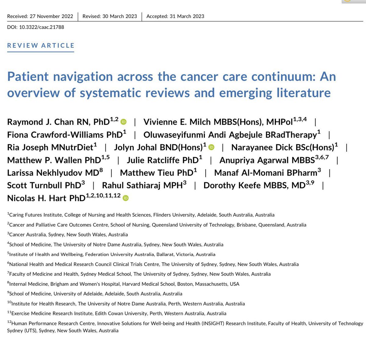 DrNicolasHart's tweet photo. 🚨Cancer Patient Navigation🚨

In @CAonline, we published an extensive overview of evidence over the cancer care continuum.

✅ Recommended definition.
✅ Evidence across continuum.
✅ Policy and practice implications.

https://t.co/ZTcOSlh07t

#survonc #supponc #cancer #care https://t.co/ZgAq05sT6r