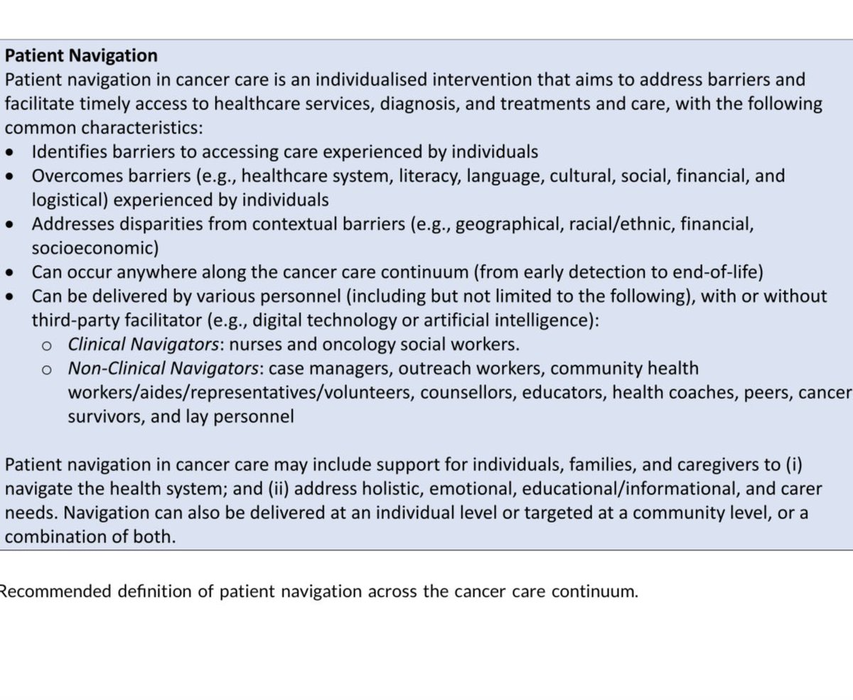 DrNicolasHart's tweet photo. 🚨Cancer Patient Navigation🚨

In @CAonline, we published an extensive overview of evidence over the cancer care continuum.

✅ Recommended definition.
✅ Evidence across continuum.
✅ Policy and practice implications.

https://t.co/ZTcOSlh07t

#survonc #supponc #cancer #care https://t.co/ZgAq05sT6r