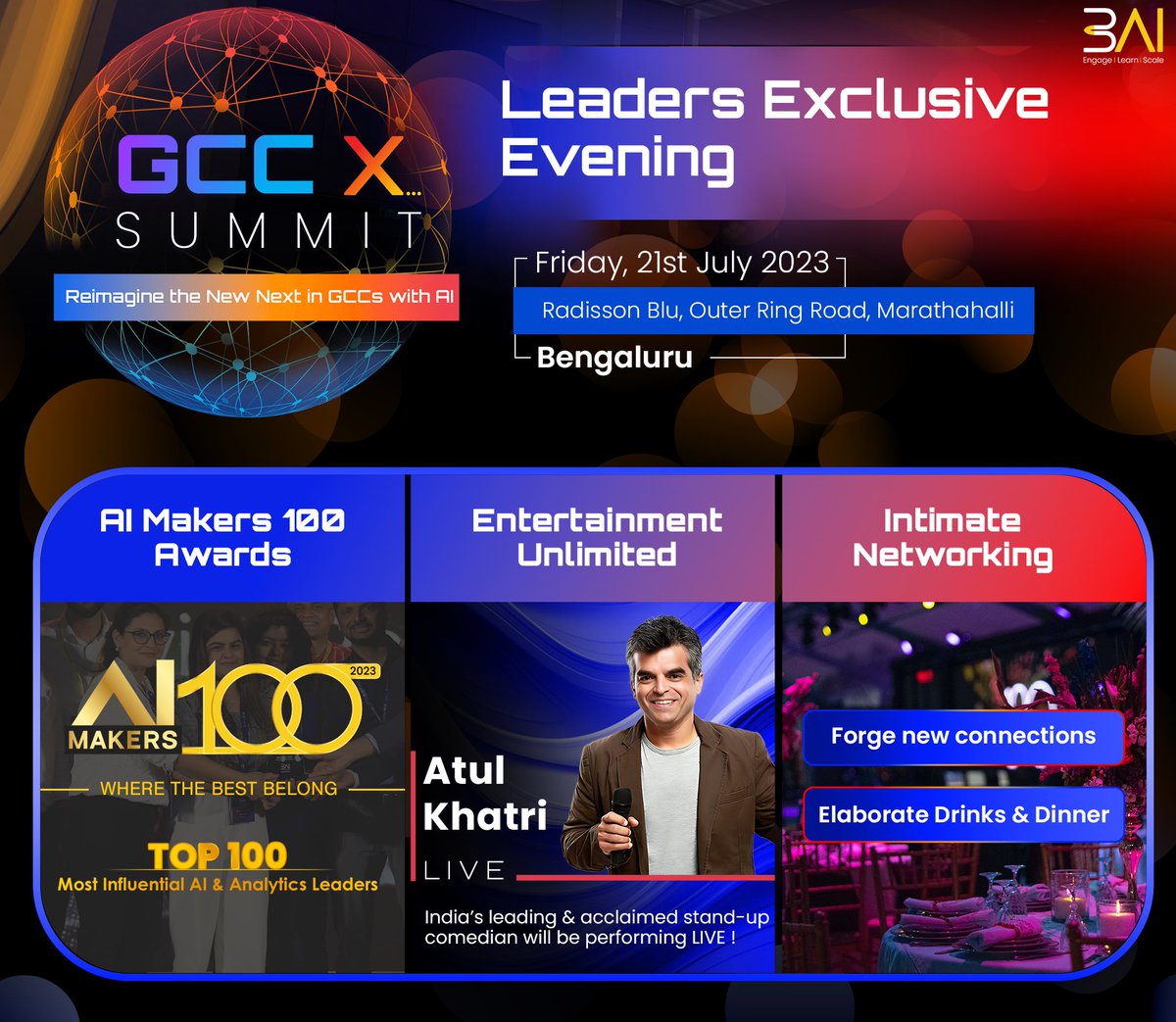 Leaders Exclusive Evening AI Makers 100 Awards | Entertainment Unlimited | Intimate Networking India’s largest event exploring Transformation in GCCs with AI GCC X…SUMMIT Reimagine the New Next in GCCs with AI #gccs #data #ai #analytics #datascience #leadership @DhanrajaniS