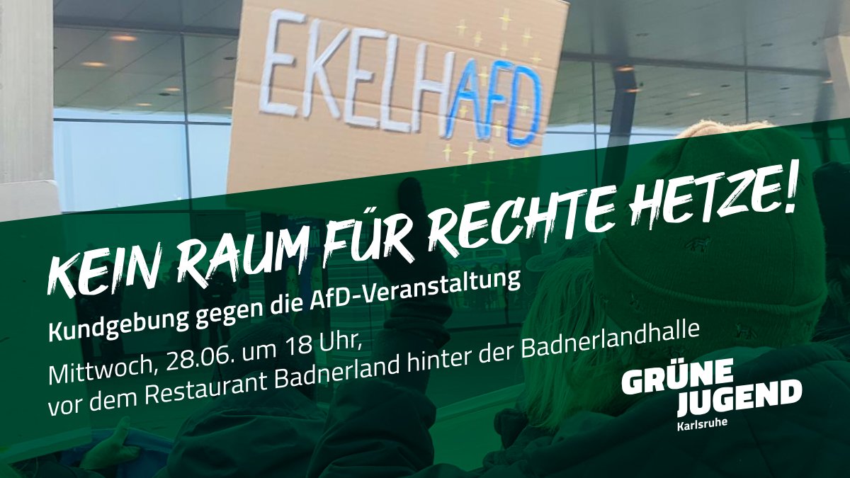 Am Mittwoch heißt es wieder der AfD und rechter Hetze entgegentreten!

❗ Die #AfD lädt zu ihrer Veranstaltung im Rahmen der AfD-Kampagne: "Heizhammer Stoppen!". 

✊ Kommt zum Gegenprotest und zeigt, dass rechte Hetze keinen Platz in der Gesellschaft hat!

#noafd #antifa #fckafd