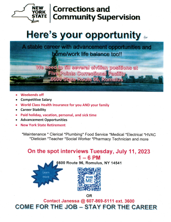 Mynderse Academy 2023 Graduates- Are you looking to enter the job market now that you have graduated? Check out the upcoming job fair...