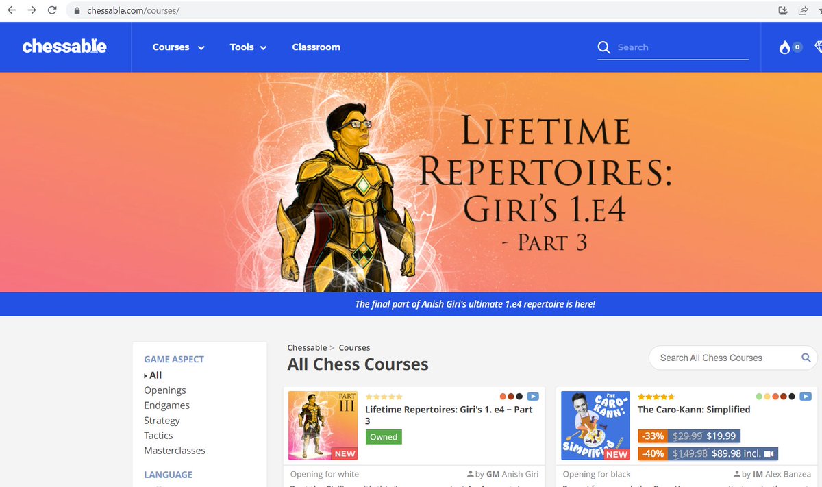 Anish Giri on X: Hey, @chessable, why is my banner so small?? / X