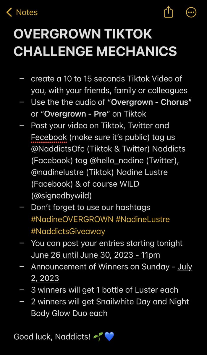 NaddictsOfc's tweet photo. ‼️OVERGROWN TIKTOK CHALLENGE‼️

Since we are all excited for #NadineOVERGROWN Visualizer on the 30th, patingin naman kami ng creative videos nyo for Overgrown! 

Follow the mechanics to join! 🙌🏻
#NadineLustre #NaddictsGiveaway 

@signedbywild @hello_nadine https://t.co/YP92Vbqh4D