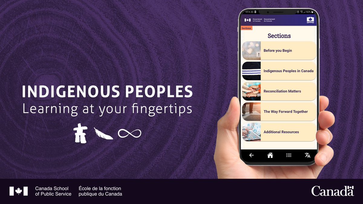 #DYK you can learn about First Nations, Inuit and Métis and discover why reconciliation matters by downloading the Reconciliation: A Starting Point mobile app?
Learn more: csps-efpc.gc.ca/tools/apps/ils…
#NIHM2023
