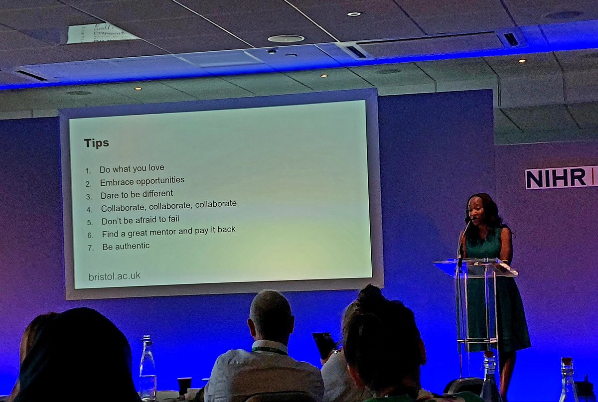 Brilliant inspirational talk by Dr. Kyla Thomas from the University of Bristol, getting things off to a fantastic start! #NIHRTrainingCamp