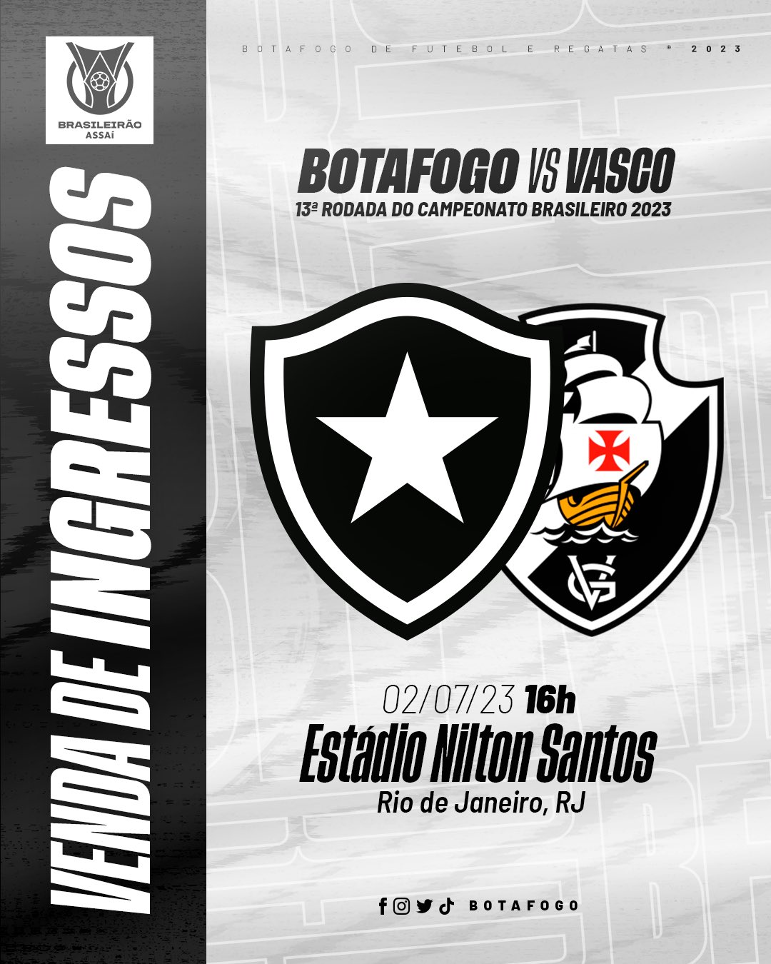 Rodada do Brasileirão tem clássico entre Vasco x Botafogo nesta