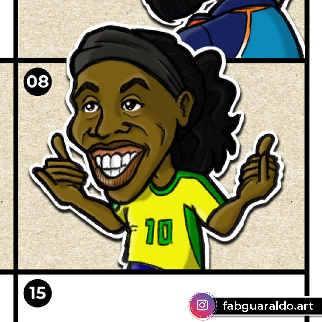 Day 189/365: Ronaldinho
#365DaysOfDrawings2023 #challenge #desafio #art #arte #drawing #desenho #sketch #artwork #illustration #ilustração #digitaldrawing #desenhodigital #digitalart #popculture #sport #esporte #saturday #ronaldinho #ronaldinhogaucho #futebol #soccer #brasil