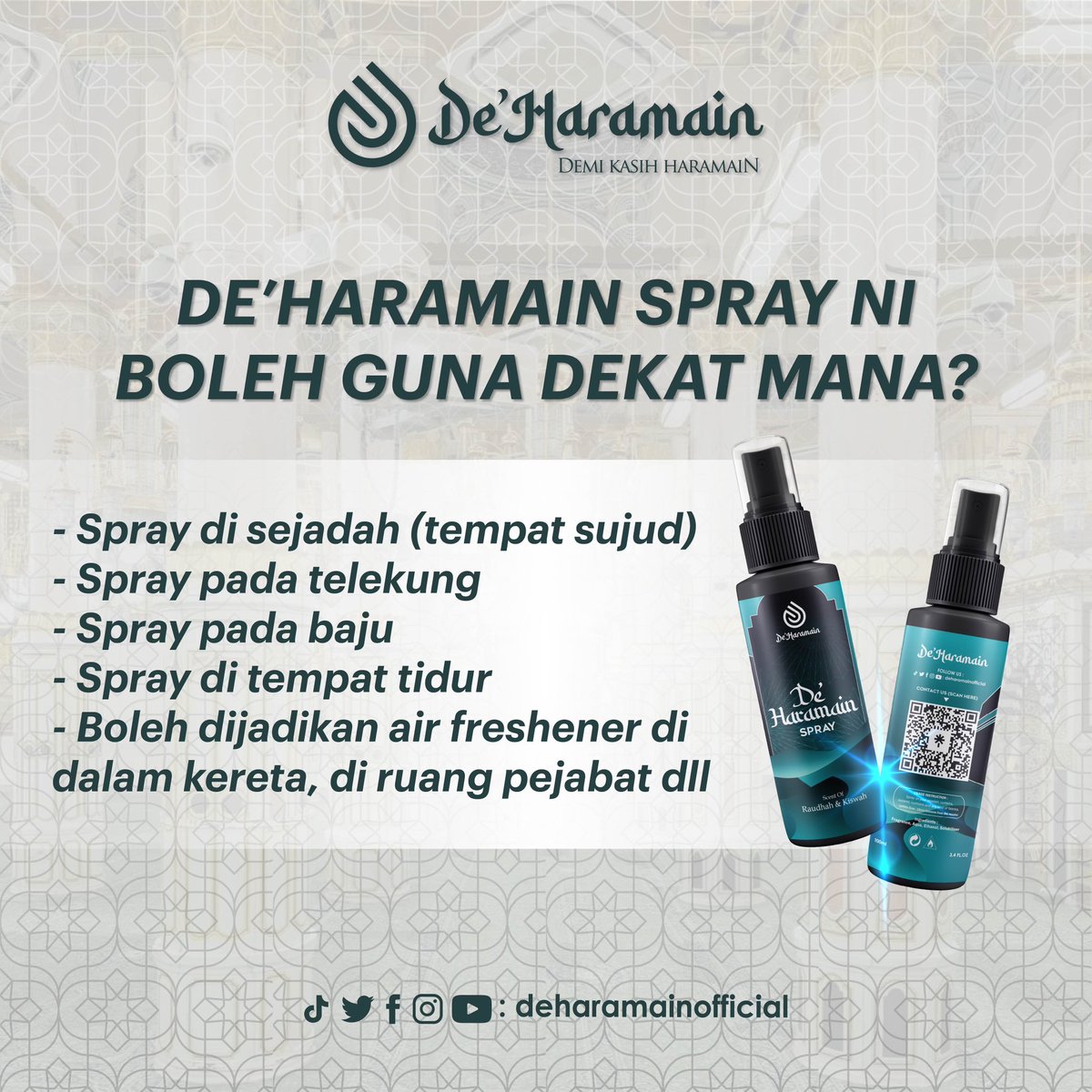 de_haramain's tweet photo. WANGIAN RAUDHAH &amp; KISWAH DARI BUMI HARAMAIN

PELUANG UMRAH PERCUMA UNTUK PEMBELI TERAWAL ! 😍🕋

PEMBELI TERAWAL AKAN DAPAT :
- 50% DISCOUNT !
- FREE GIFT BERNILAI RM35
- FREE POSTAGE
- PROMO COMBO
- CABUTAN BERTUAH UMRAH PERCUMA ‼️🕋

Beli di sini 👇

https://t.co/W3boE0uc6e https://t.co/wLlKBZAFfH