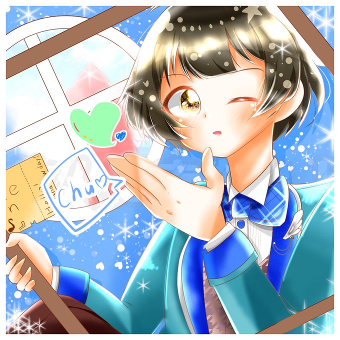 「blowing kiss bow」 illustration images(Latest)