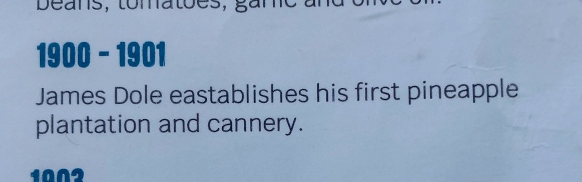James Dole establishes his first pineapple plantation and cannery :)