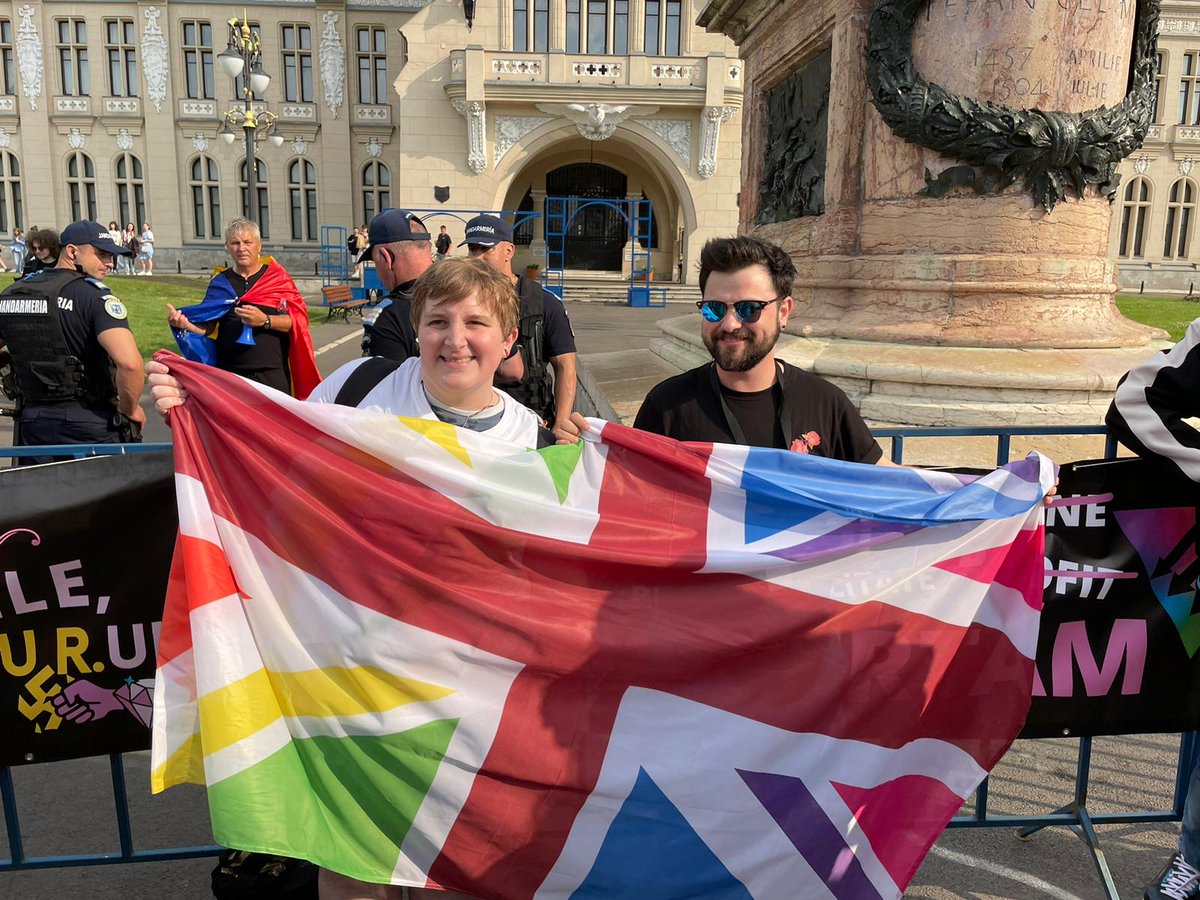FCDOInclusive's tweet photo. In the build up to London Pride this weekend, we wanted to highlight some amazing work from our Embassies around the world. These images are from @UKinHyderabad, @UKinVenezuela and @ukinromania #PrideMatters 🏳️‍⚧️🌈🏳️‍🌈 https://t.co/82hdFlHrGx