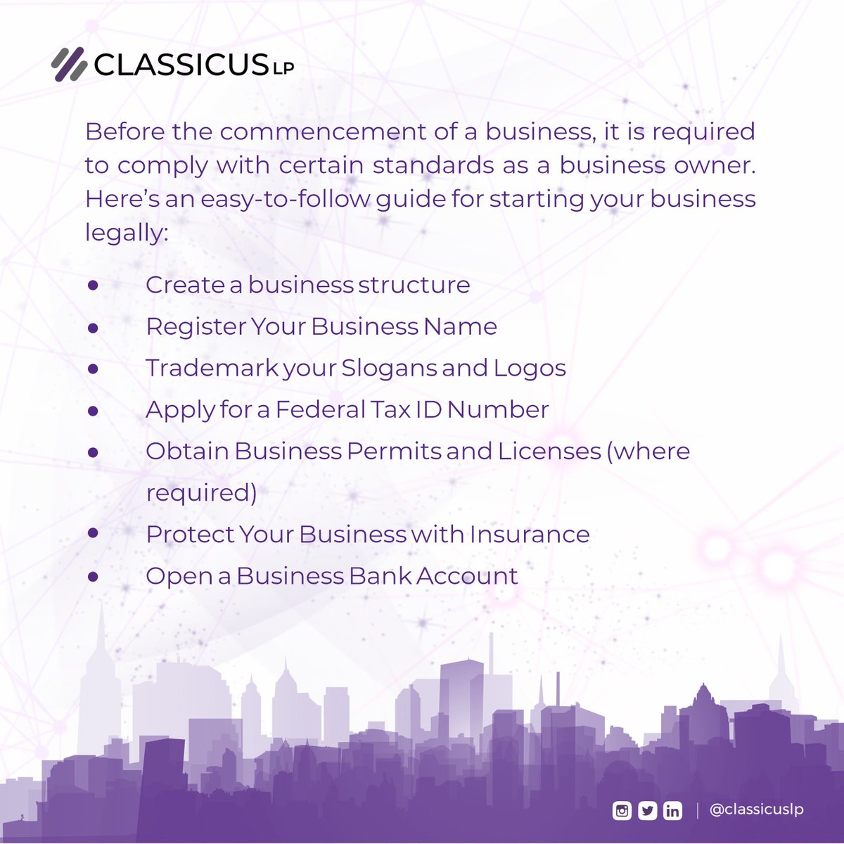classicuslp's tweet photo. It is very important for an entrepreneur to be well informed about the requirements of a business so as not to be found wanting, hence face the  wrath of the law.
#startups#registrationlaws#entrepreneur#lawyers#legalcompliance#corporate#lagoslawyers https://t.co/tCshtgMykK