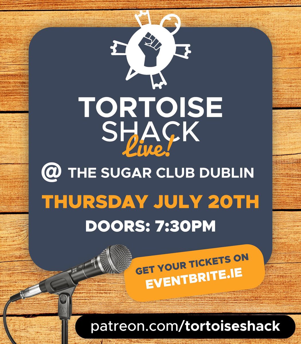 Trickstersworld's tweet photo. #TortoiseShackLive with special guests ๐. (No, Donal, Iโm not counting the @EchoChambersPod as special guests)
Limited Tickets available now: https://t.co/whI3NN8GPQ https://t.co/uWvKVJMuCF
