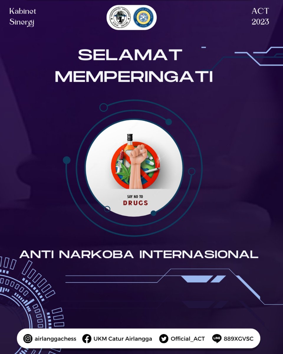 [HARI ANTI NARKOBA SEDUNIA]

#AirlanggaChessTeam2023
#UKMCaturAirlangga
#WeCanSolveIt
#KabinetSinergi
#UniversitasAirlangga
