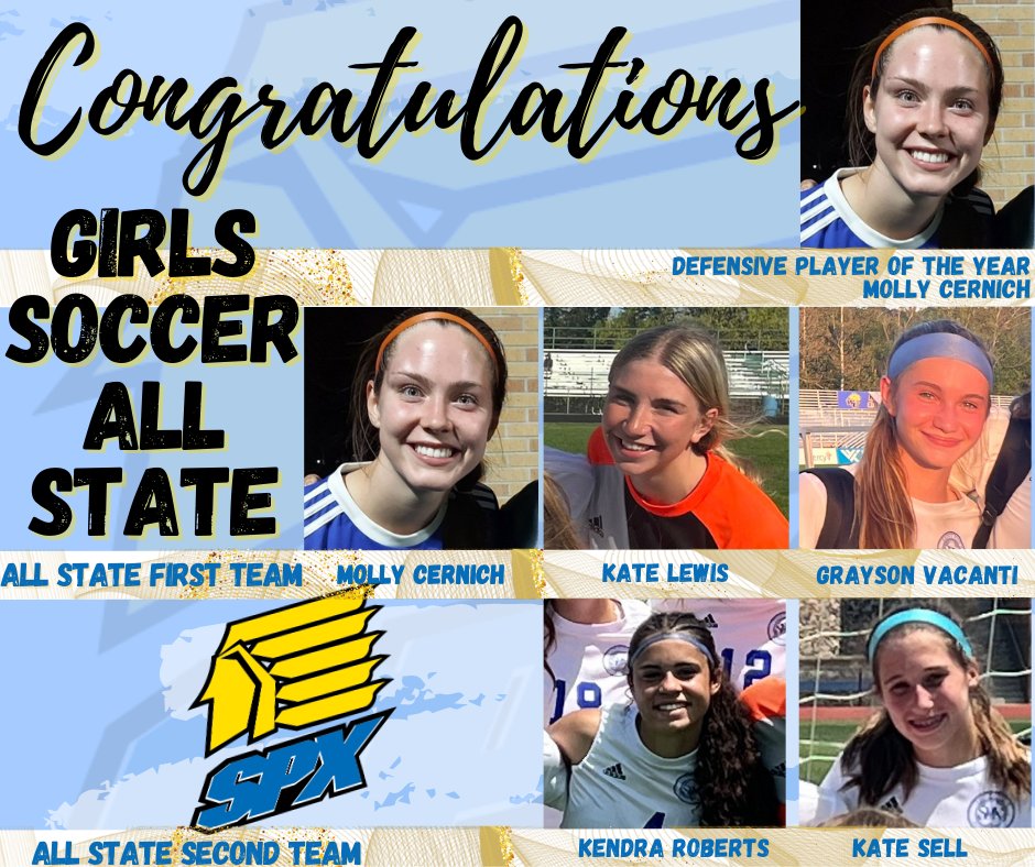 stpiusxhskc's tweet photo. ALL STATE Girls Soccer Honors abound! You Warriors ROCK!  Congratulations Molly, Kate, Grayson, Kendra and Kate!  We are so #warriorproud! @spxsoccer @spxboosterclub @coachvutich https://t.co/GIp5LjdVPT