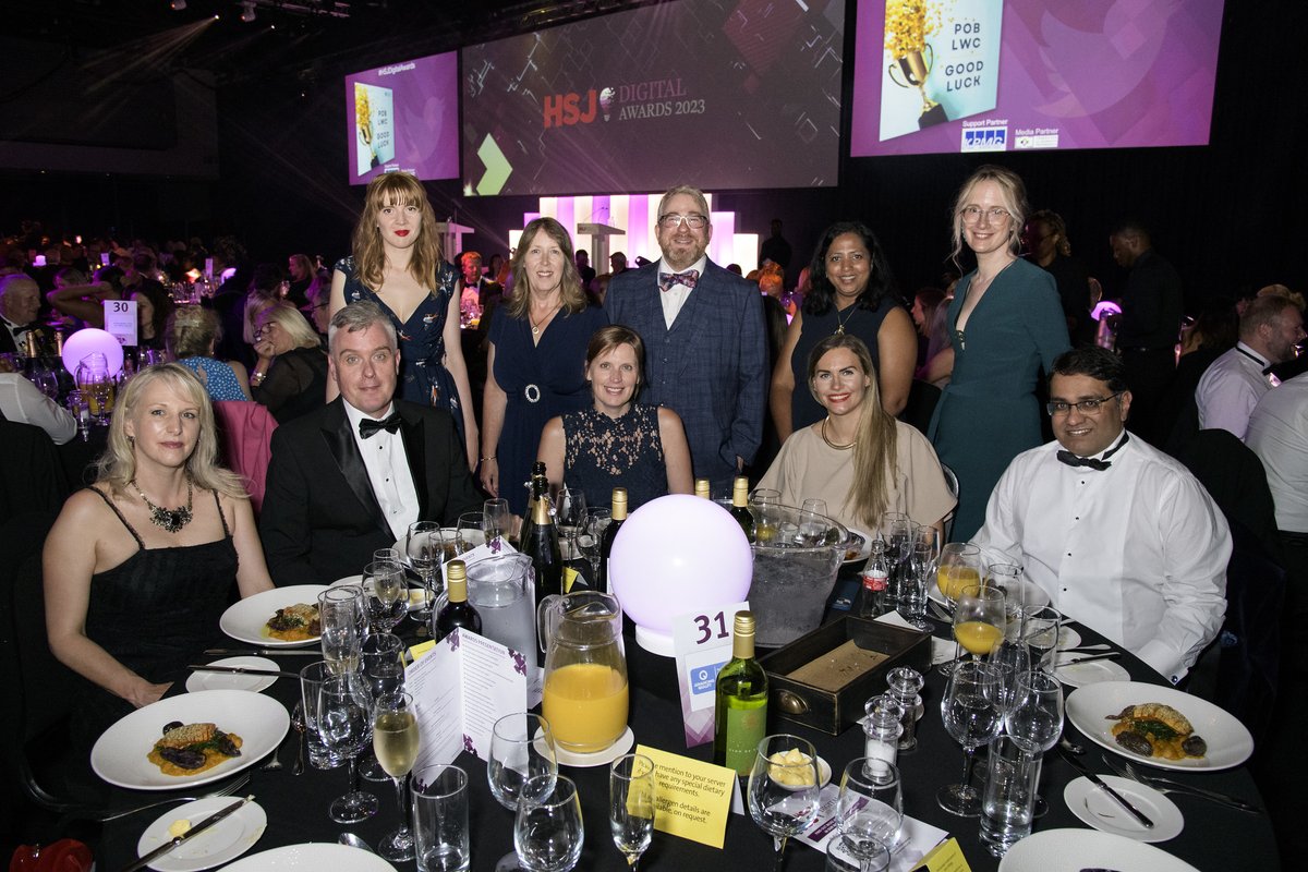 The AQ team had a fantastic time at the
@HSJ_Awards
last week! Unfortunately, we didn't win but were honoured to be in a category with such amazing peers. A great evening hearing of all of the fabulous work taking place across the health sector #HSJDigitalAwards #NHSProud