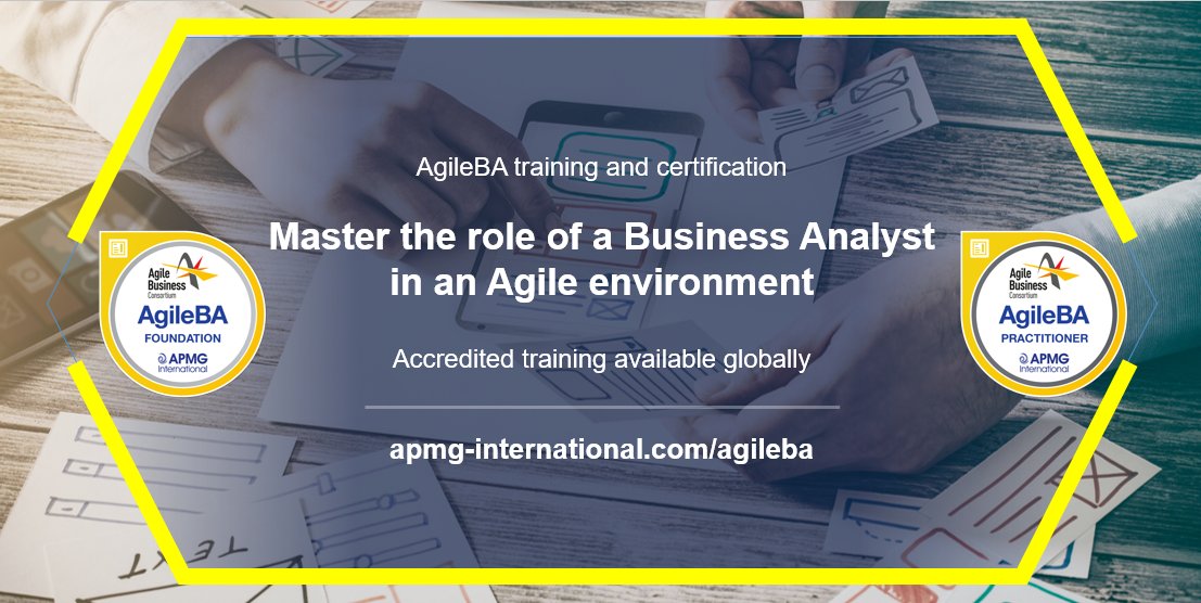 APMG_Inter's tweet image. Develop the skills and expertise to perform effectively as a Business Analyst on #Agile projects with #AgileBA guidance, training and certification &amp;gt;&amp;gt; apmg-international.com/product/agile-…