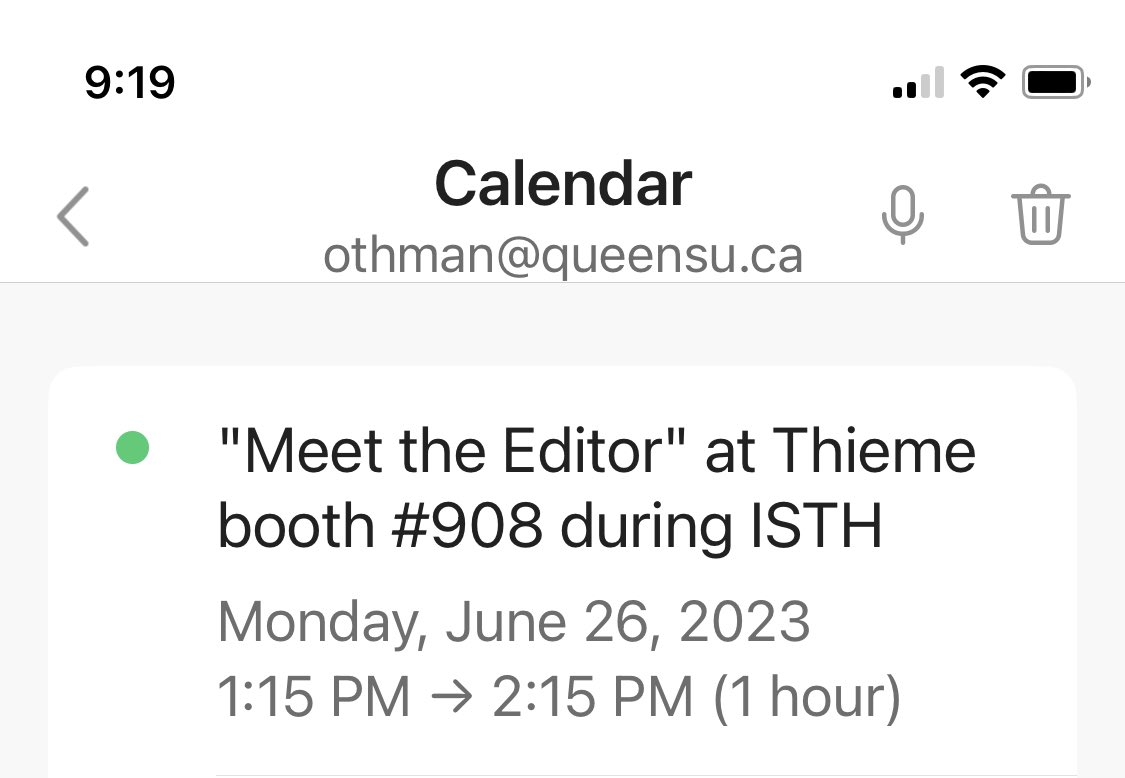 At #ISTH2023 there is a wonderful exhibition hall. Check it our during breaks. 🛎️ Come meet me 1:15 pm today and lean about opportunities to submit to cool journals @SemThrombHemost #thematic review articles. We want to support people from across the 🌍!