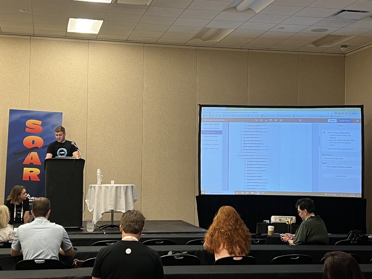 Jon & @AguillardAcct showing off the new and improved reporting experience in @Xero #SNH23