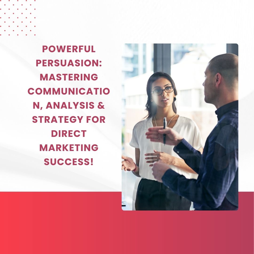 Powerful Persuasion: Mastering Communication, Analysis & Strategy for Direct Marketing Success!

#marketingcompany #leadership #managementtraining #entrylevelsales #mentorship #resume #marketingjobopportunities #customeracquisition #marketingcampaigns #strategicthinking