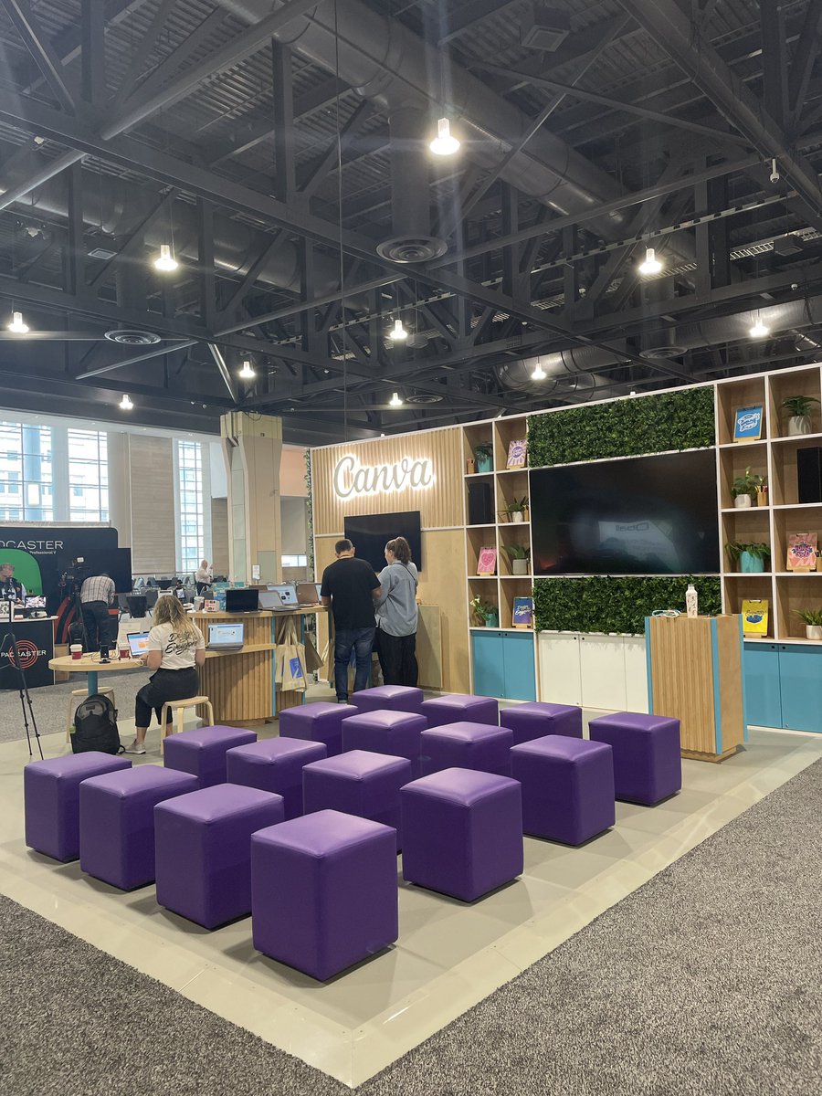 CanvaEdu's tweet photo. We can’t wait to see you for Day 1 of #ISTELive23 . Visit the Canva booth, 332 and learn how you can unleash creativity in the classroom with Canva! 💙 #CanvaEdu #NotatISTE https://t.co/Tt7EcN207x