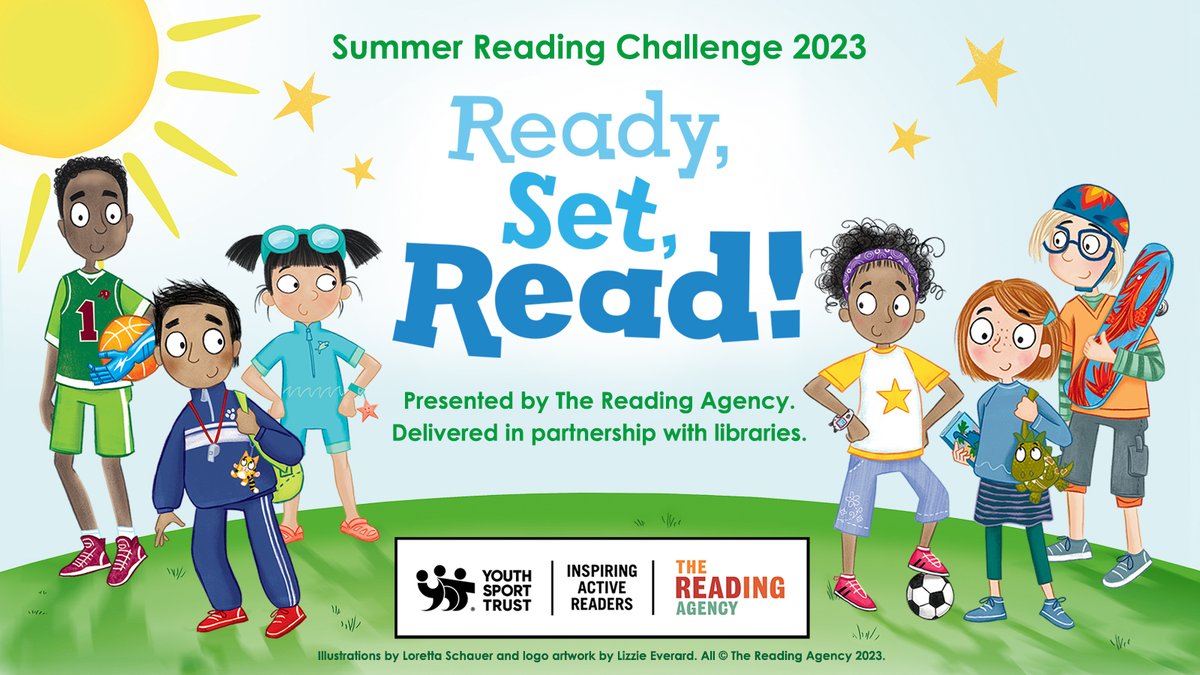 Join us from Sat 8 July for the Summer Reading Challenge! Children aged 4-12 yrs can sign up at their local library & read six library books of their choice to complete the Challenge. There are exclusive rewards to collect along the way, and it’s FREE to take part! #ReadySetRead
