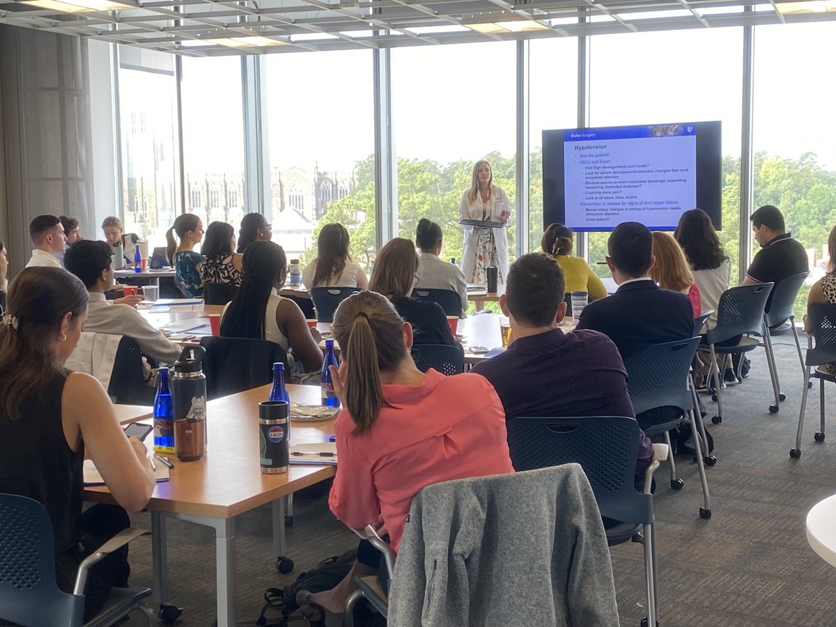 LisaTracyMD's tweet image. Great start to Intern “Boot Camp” ⁦@DukeSurgRes⁩ ⁦@DukeSurgery⁩! Thanks to the Chiefs for sharing their wisdom. #July1isComing ⁦@JMigaly⁩