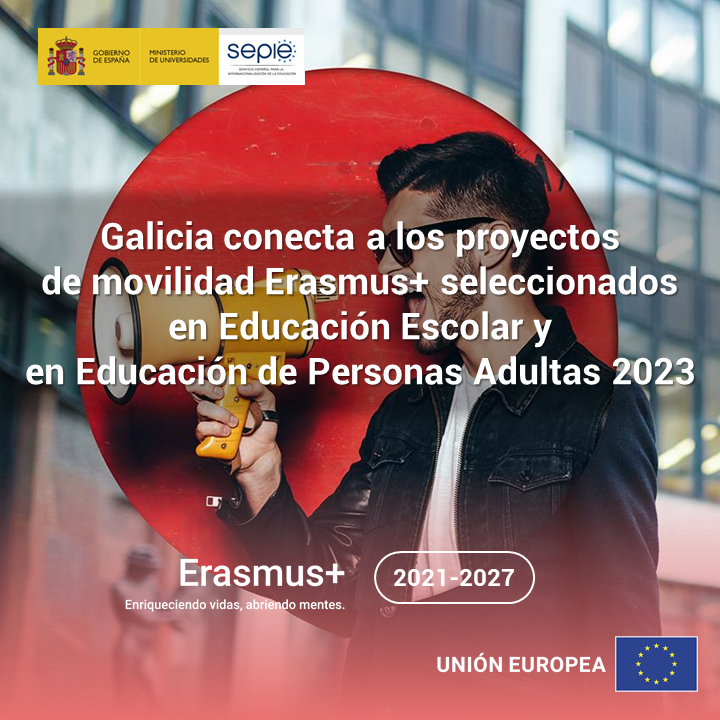 Galicia conecta a los proyectos de movilidad #ErasmusPlus seleccionados en Educación Escolar y en Educación de Personas Adultas 2023.

🔝 Gran incremento en el número de proyectos seleccionados y en financiación respecto a la convocatoria anterior.

📁 sepie.es/doc/comunicaci…