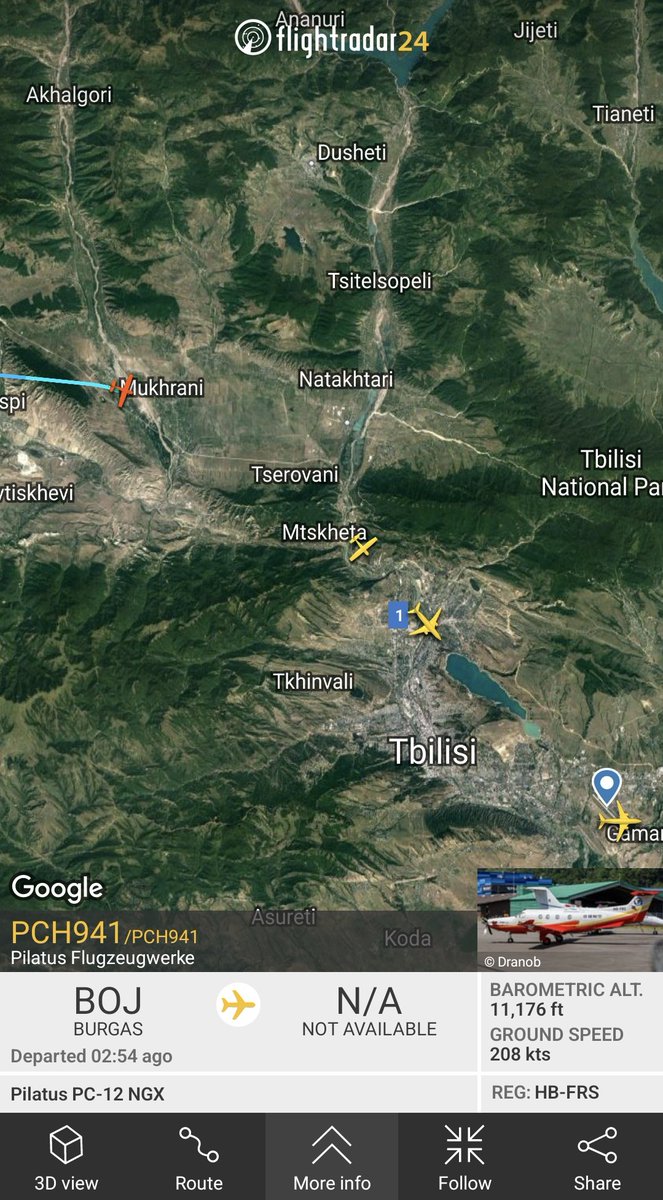 a beautiful landing of a pair of Pilatus PC-12 in Tbilisi