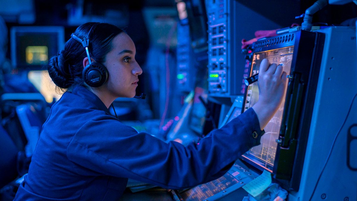 Working in the combat info center. #PhotoOfTheDay