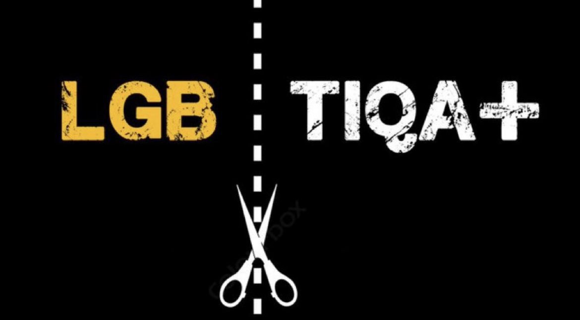 Dear TQ+ people: 

I do not owe you anything, no matter how hard you try to get me to believe otherwise. 

The only thing you have done is make me embarrassed to be associated with LGBTQIA+. We are not the same and I would like you to stop pretending we are. 

Thank you, #LGB✂️🏳️‍⚧️