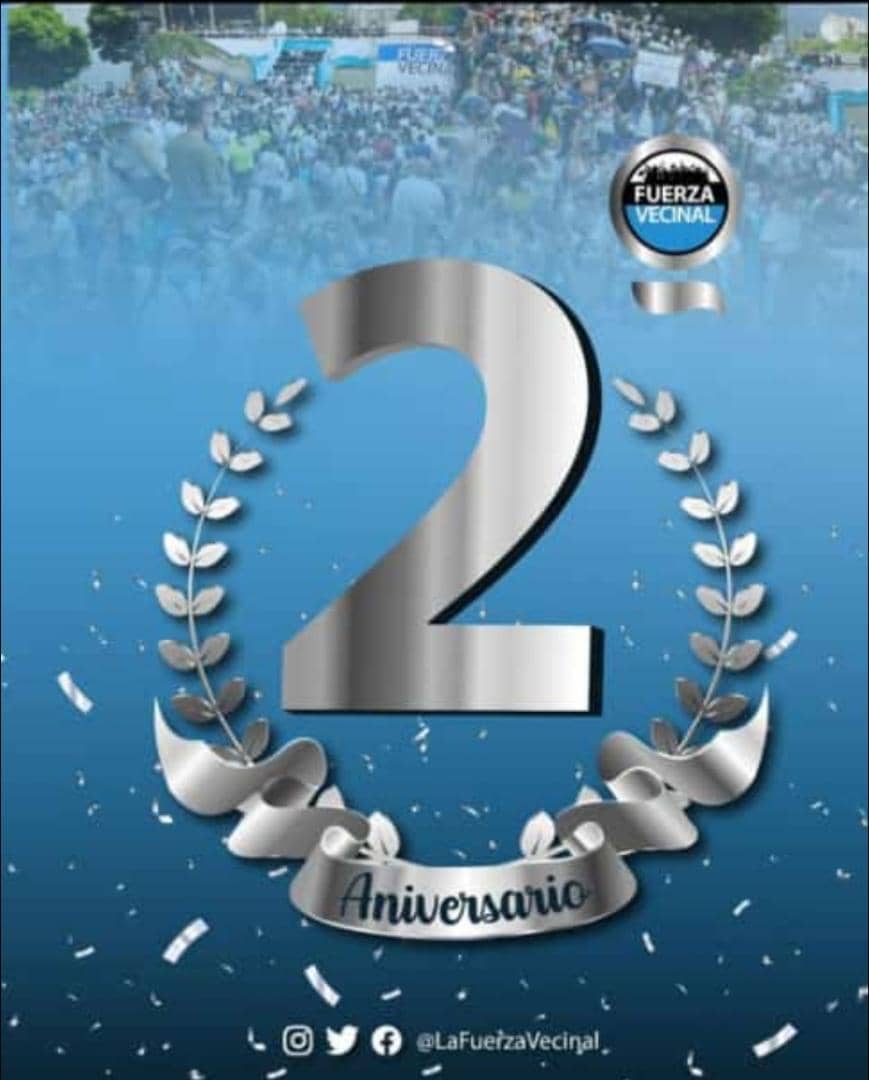 ! Hoy <a href="/lafuerzavecinal/">Fuerza Vecinal</a> celebra 2⃣ años como una organización de alto compromiso social con sus vecinos,que con gran vocación de servicio resiste a la arbitrariedad de una tiranía.Vaya para toda la militancia nuestro aprecio,respeto.saludos  y Abrazos a David,Darwin,Gustavo,Elia🇻🇪