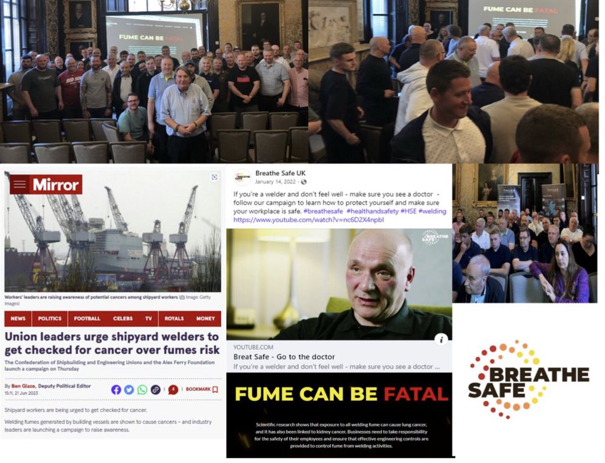 We launched the @UKBreatheSafe national campaign in Glasgow in partnership with @AlexFerry_UK to protect those that work with welding fume from cancer. Got a story to tell? Fill out our industrial survey breathesafeuk.org/our-campaign-y…