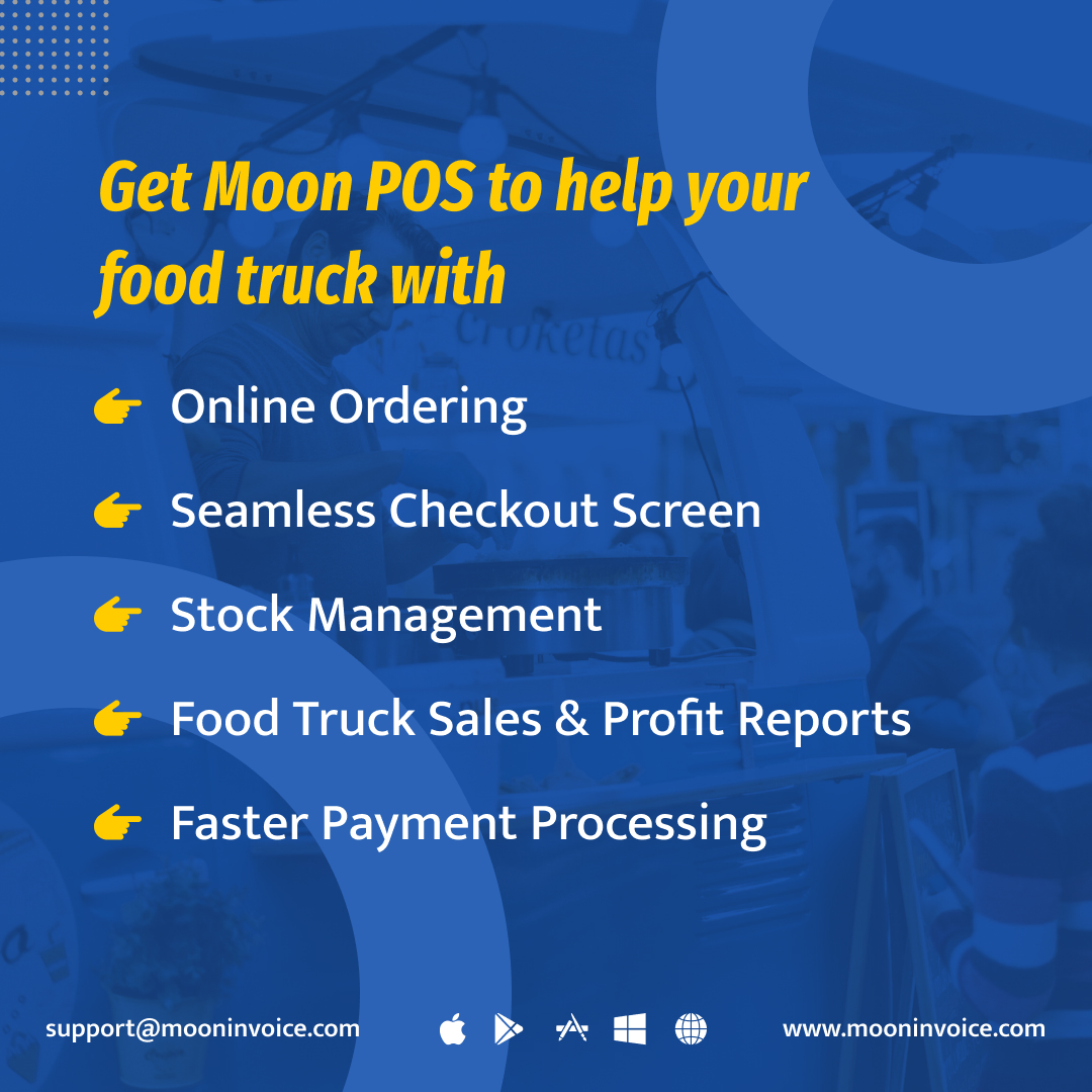 🚚🌮 Calling all Food Truck Owners!🌭🍔

Tired of manual order management and billing? Say goodbye to the old ways and embrace efficiency with Moon POS!💪

⬇️ Download Now and take your food truck business to the next level!🚀🌮

#MoonPOS #POSsoftware #FoodTruckOwner #FoodTruck