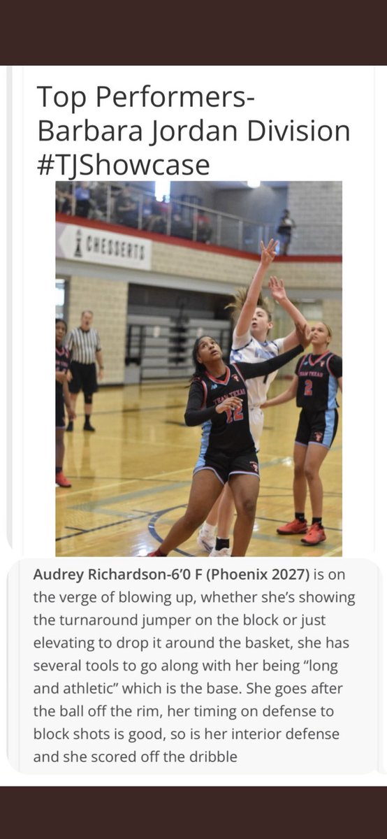 Phoenix 2027 6’0” forward @arichardson2027 #phoenixProud @girlzprepreport @PGHTexas Call