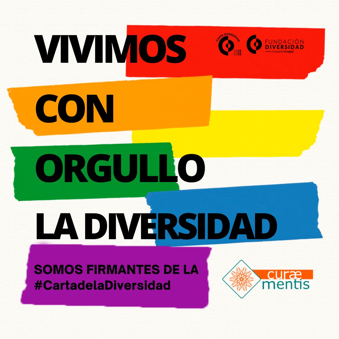 Desde Curae Mentis nos sumamos al Mes del Orgullo.
<a href="/fund_diversidad/">Fundación Diversidad</a> lanza esta campaña para que todas las personas LGBTIQ+ puedan vivir plenamente su diversidad en el ámbito laboral.

#UnidaEnLaDiversidadLGBTIQ+ #CartadelaDiversidad y #EU4LGBTI