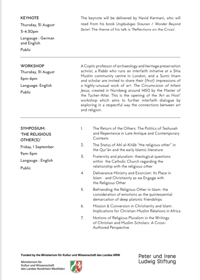 The Gingko Fellowship Annual Retreat allows scholars of religion from MENA &amp; the West to discuss, debate &amp; simply spend time with each other 

This year the Suermondt-Ludwig-Museum is proud to welcome the GINGKO Fellows to Aachen. Full info in flyer 👇🏼 Register by 29 August