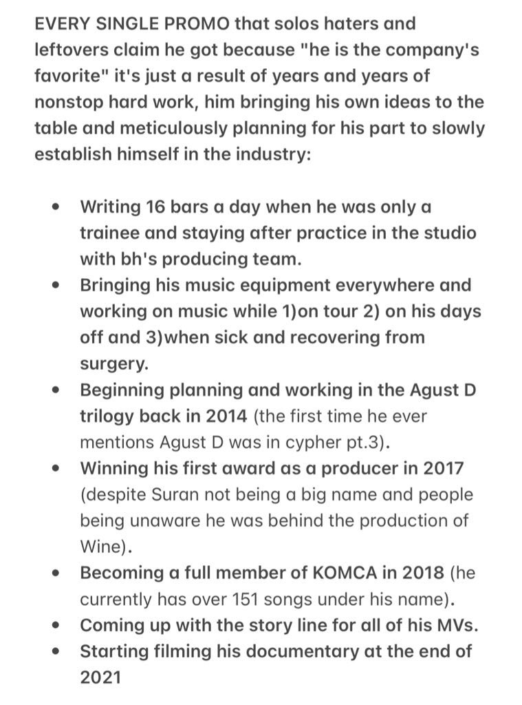 kkulzone's tweet photo. Yoongi has dedicated his entire life to music since he was 13. He's been arduously working in BTS (inspiring the albums concepts/messages &amp; highly contributing on lyrics &amp; overall sound) while using HIS LITTLE REST TIME to produce &amp; compose for himself and other artists https://t.co/rTM7UYUurQ