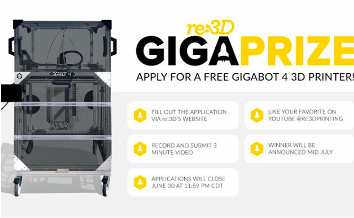 .<a href="/re3Dprinting/">re:3D</a> Inc launched the 2023 Gigaprize campaign to harness #3Dprinting's potential to drive innovation &amp; positive change. For every 100 #3Dprinters sold, it will donate 1 Gigabot 4 to a person or organization working to make a community difference.
3dprint.com/301152/re3ds-2…