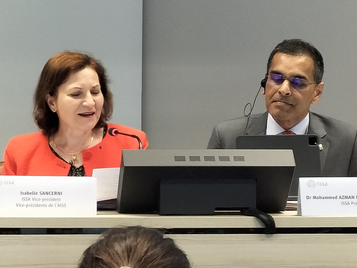 cnaf_actus's tweet photo. Isabelle Sancerni, présidente de la @cnaf_actus, a été élue vice-présidente de l'Association internationale de la sécurité sociale lors de la réunion de l''#AISS, qui a eu lieu à Genève, aujourd'hui. https://t.co/UsJubxOjGi