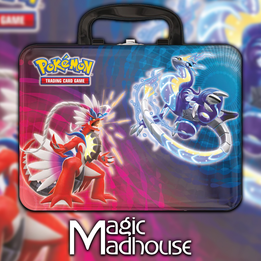 magicmadhouse's tweet photo. Pokemon Koraidon &amp; Miraidon Collectors Chest (Summer 2023) Pre order below 👇🏼

- https://t.co/RARPRaqdg4 

#PokemonScarletViolet #PokemonTCG #pokemon https://t.co/y2D9NfJm6h